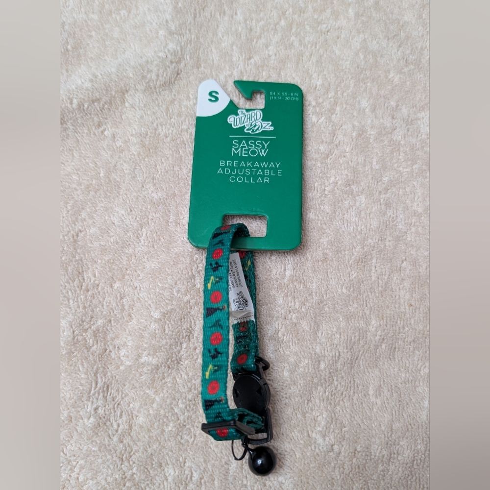 Sassy Meow, Green Breakaway Adjustable Collar, Size Small